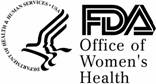 The picture displays two logos. 

Logo #1 says Department of Health and Human Services.

Logo #2 says FDA Office of Women's Health.

